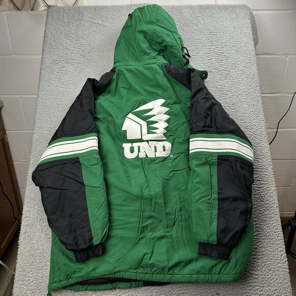 Vintage UND University of North Dakota Fighting Sioux Hockey STARTER Jacket XXL - Picture 6 of 9